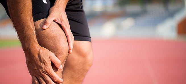 Athlete with knee pain